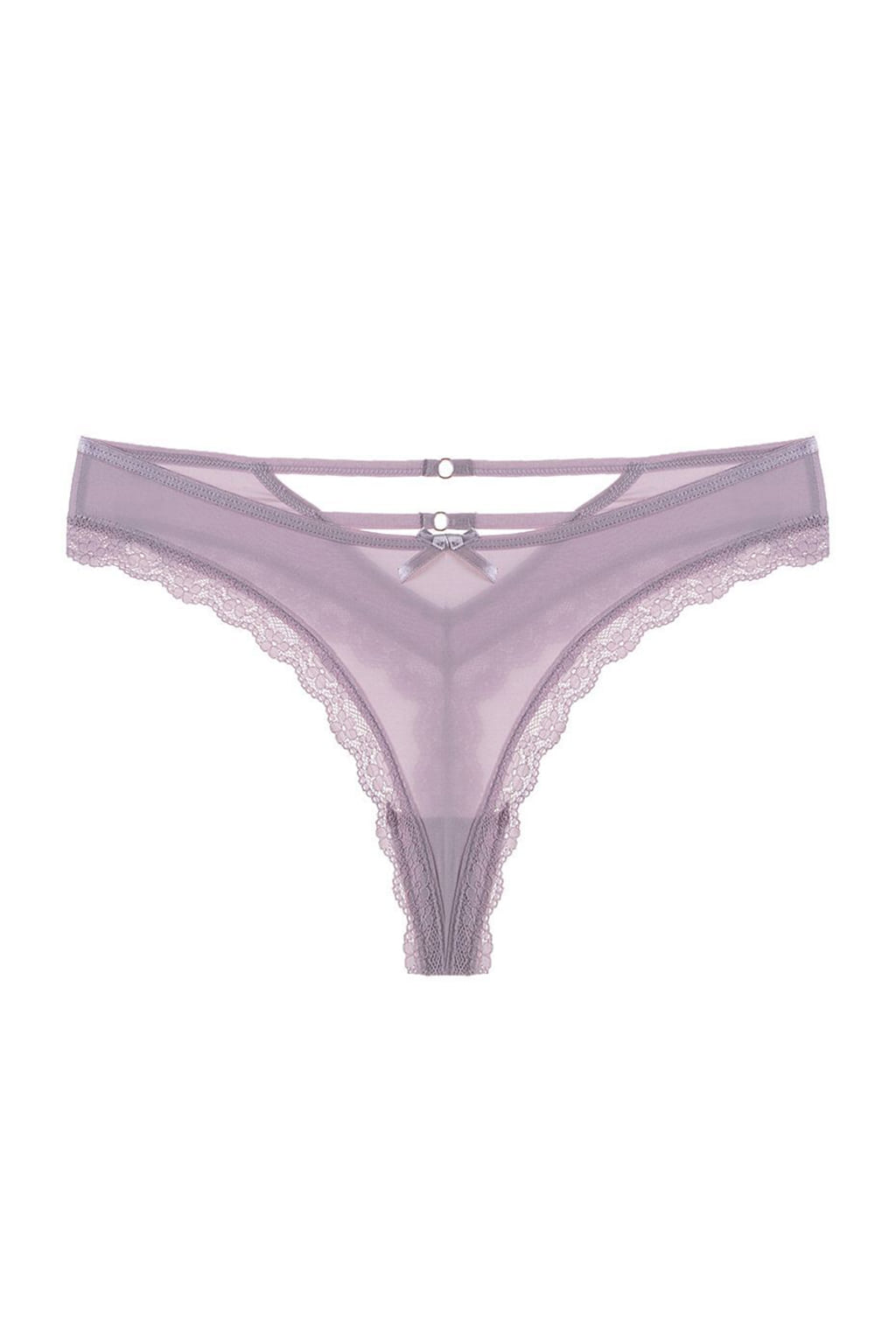 Lace Strap V T-Pants Lavender