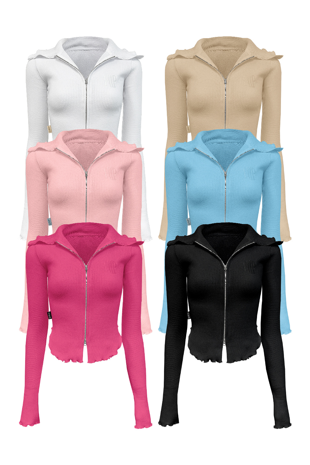 Golgi Tension Two Way Glamour Zip Up - 6 colors