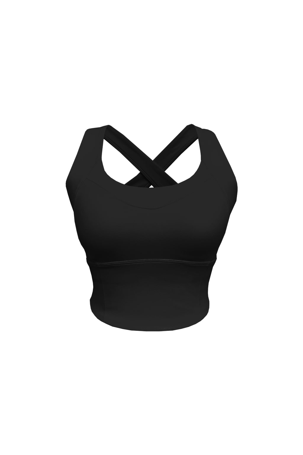 All-in-one support bra top black